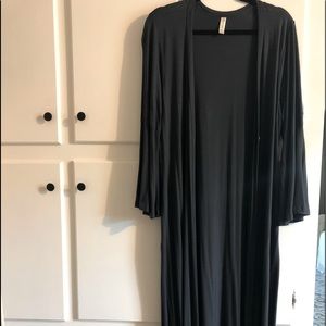 24seven xl dark grey long duster